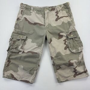 Camo Cargo Shorts Mens L Tactical Military Desert Cotton Utility Mil Tec
